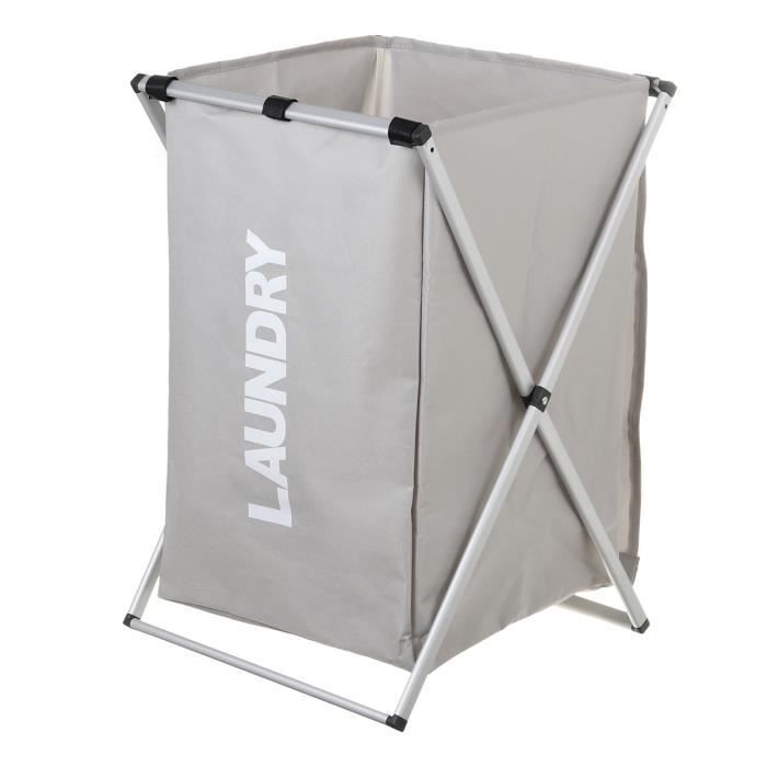 Paniers à Linge Pliable Corbeilles à Linge 600D Oxford BLANC