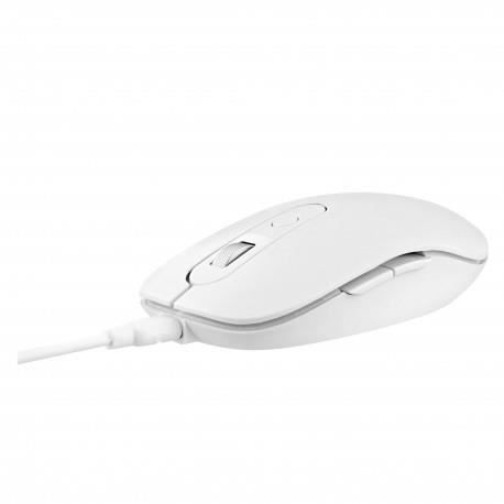 TNB MWBTPOWER - ECOMOOVE - Souris Bluetooth 3.0 rechargeable - Blanc