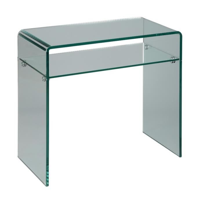 Console Verre 1 étagère - CLEAN - L 80 x l 40 x H 75