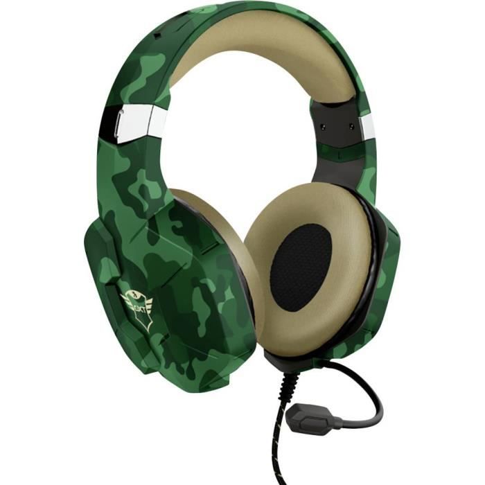 Trust GXT 323C CARUS Gaming Micro-casque supra-auriculaire filaire Stereo vert-jaune, jaune volume réglable, Mise en so
