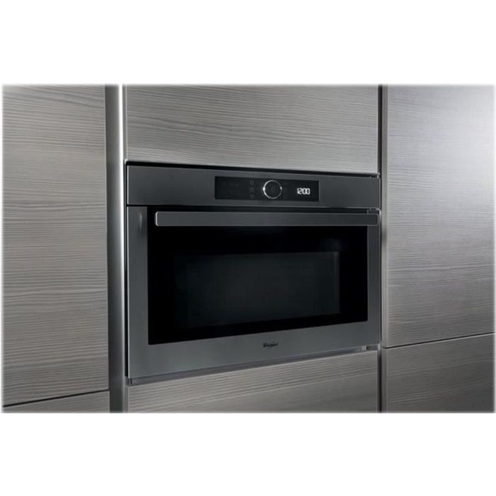 Whirlpool Absolute AMW 508-IX Four micro-ondes combiné grill intégrable 40 litres 900 Watt acier inoxydable