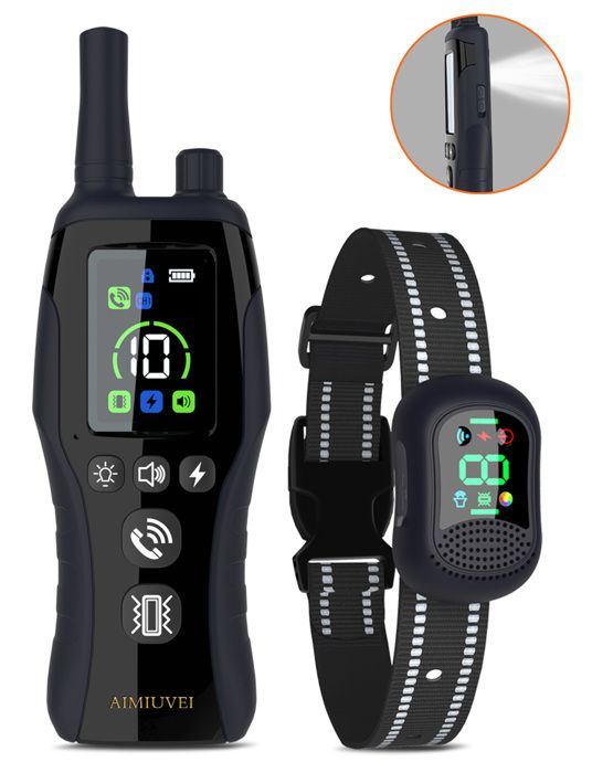 Comparer les prix de Collier de Dressage pour Chien FOSMET 2000M avec Télécommande - Étanche - 4 Modes/Lumière LED/Son/Vibration/Choc