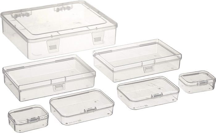 BQLZR Lot de 50 boîtiers de rangement vides en plastique transparent 12 BQLZR Lot de 50 boîtiers de rangement vides en plastique transparent 12
