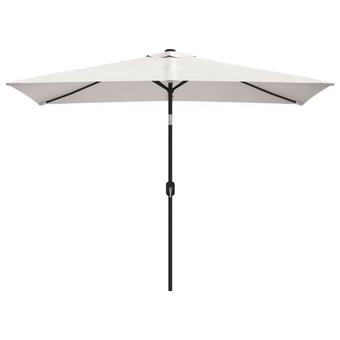 Parasol de jardin 200 x 300 cm rectangulaire blanc sable 02_0008031