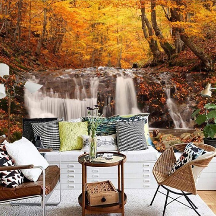 Papier peint photo 3D représentant une rivière - Décoration