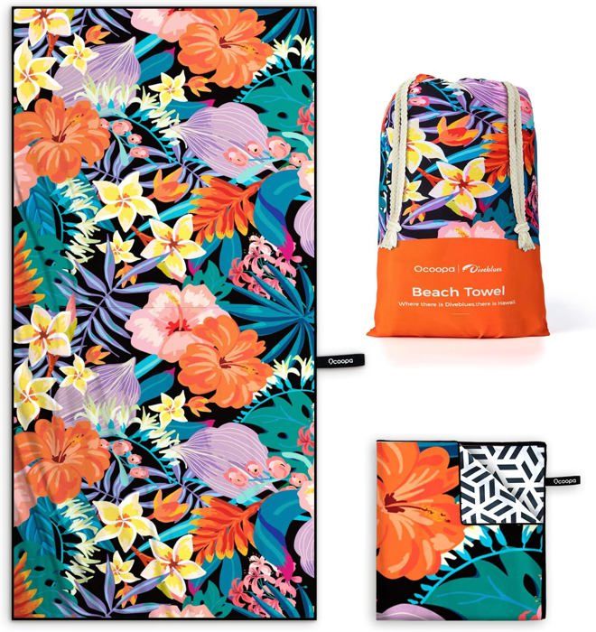 Serviette Microfibre Sea To Summit Taille L - Orange - Emballable Avec Sac - Occasion