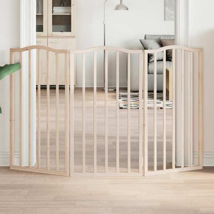 vidaXL Barrière pour chien pliable 3 panneaux
