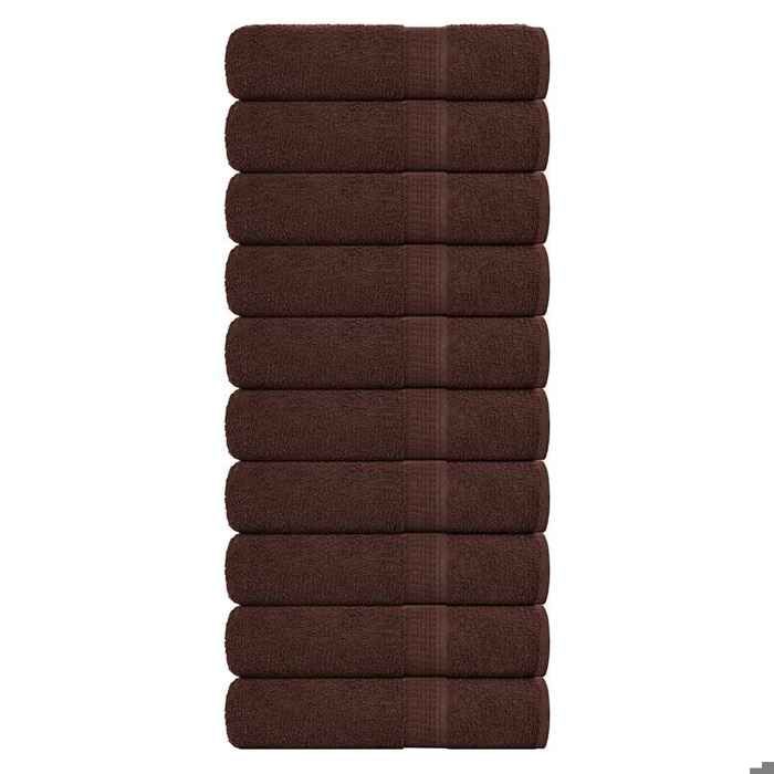 Comparer les prix de vidaXL Serviettes de bain 10 pcs marron 100x150 cm 360 g/m² 100% coton serviette ensemble de serviettes de bain serviette 136766