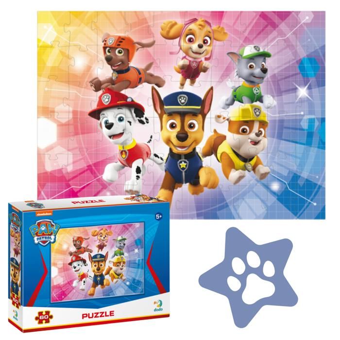 Puzzle - DODO - Paw Patrol - 60 pièces - Multicolore - Pour enfants à partir de 5 ans Puzzle - DODO - Paw Patrol - 60 pièces - Multicolore - Pour enfants à partir de 5 ans