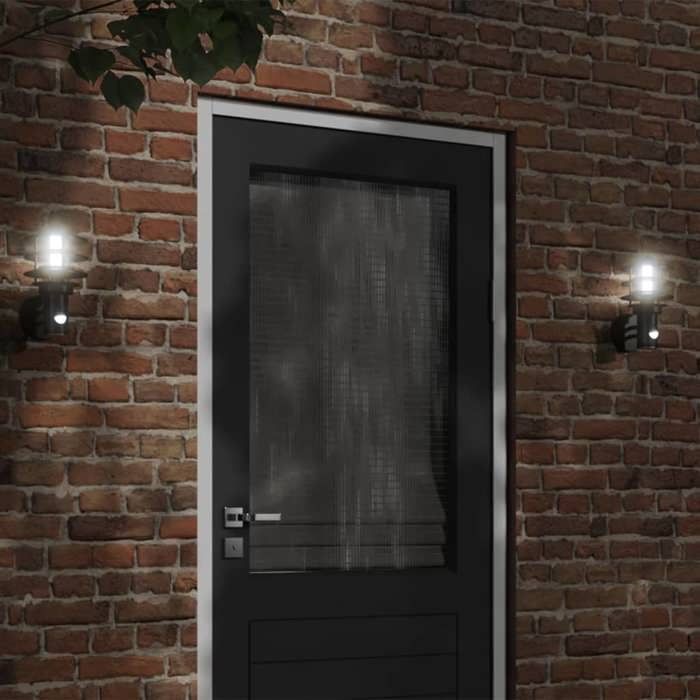 vidaXL Applique murale d'extérieur avec capteur acier inoxydable éclairage mural d'extérieur lampe murale de jardin 4006234