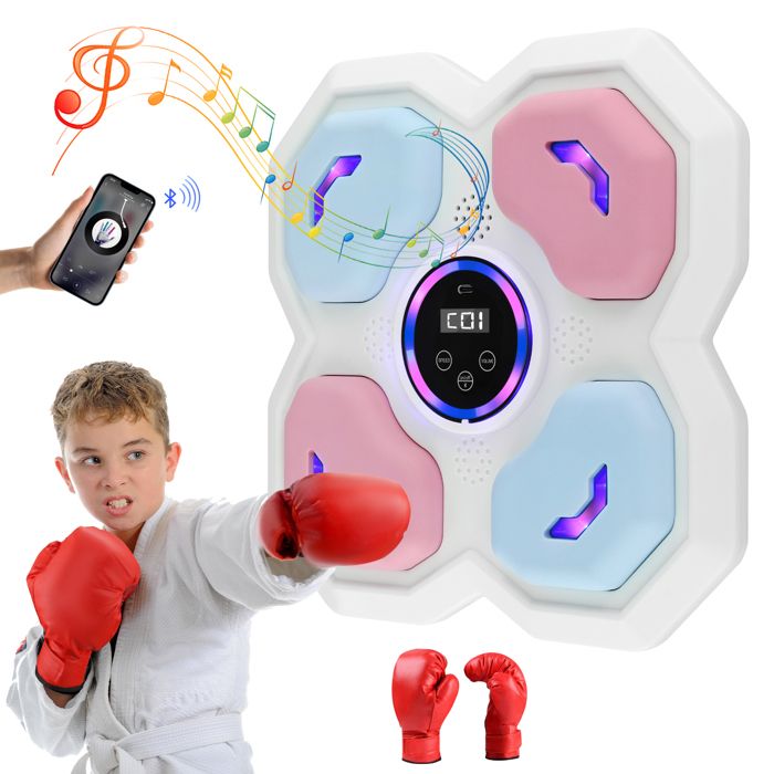 Machine de Boxe Musicale - PIMPIMSKY - Bluetooth - 2000mAh - Rouge