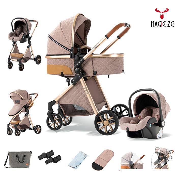 poussette trio MagicZC bébé 3 en 1 Dossier réglable 0-3
