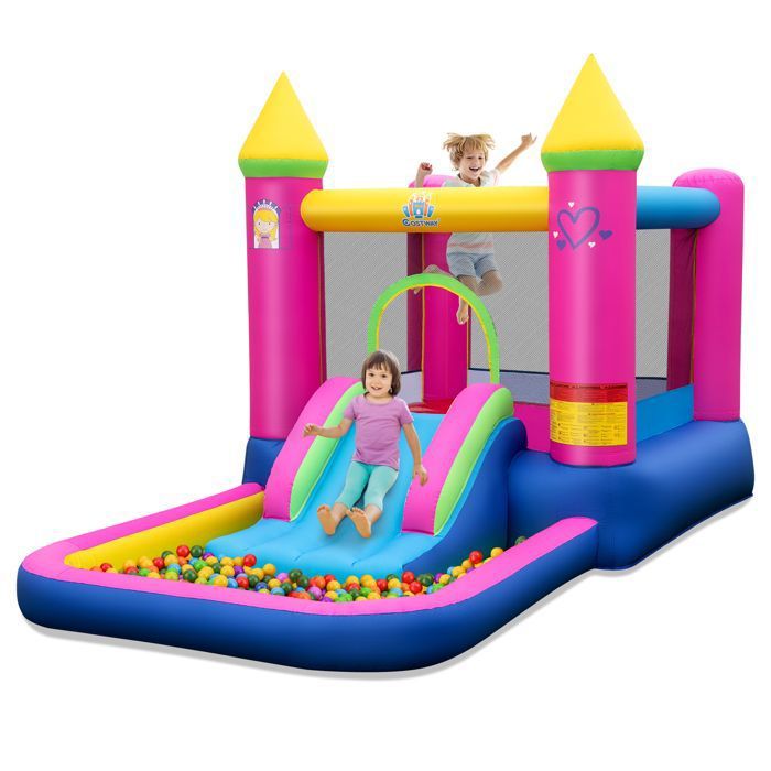 Château Gonflable Parc Aquatique 5 en 1 avec Toboggan Trampoline et Château Gonflable Parc Aquatique 5 en 1 avec Toboggan Trampoline et