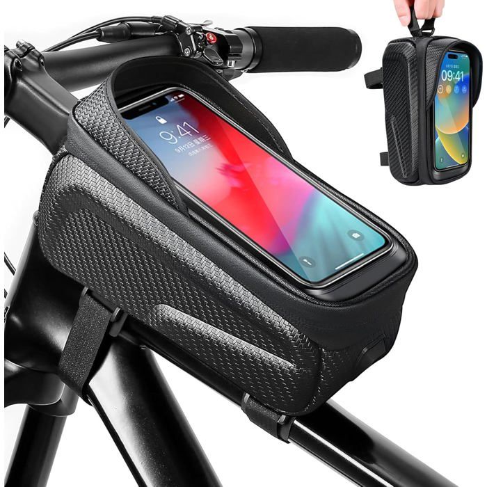 Sacoche Guidon Vélo 1L – étanche, écran Tactile TPU, Réflecteurs, Compatible Smartphones