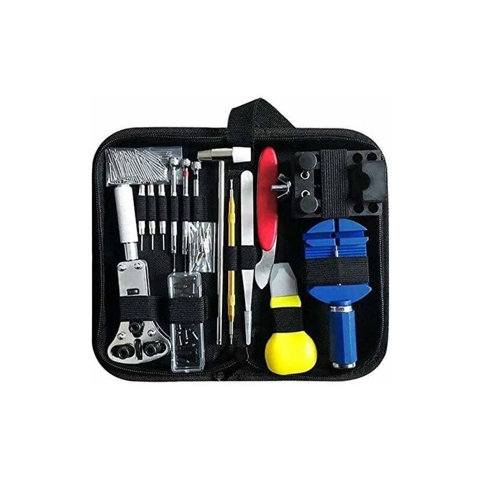 Kit de réparation de montre - AIMOONSA - 147 pièces - métal anti-corrosion - trousse zippée - pour débutants et pros