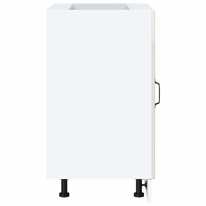 Moderne Meuble bas de cuisine « Porto SWEETY Meuble bas de cuisine » bois dingénierie blanc brillant 86x46x81.5 cm BB1140