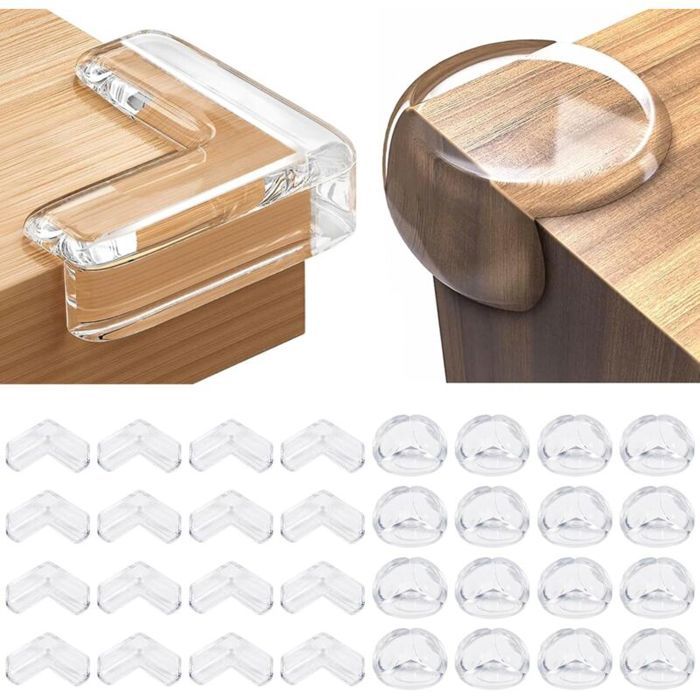 32PCS Protege Coin de Table Protecteur Transparent des Coins pour Securite Bebe Maison Protection Angle Bebe pour Tables et Coin