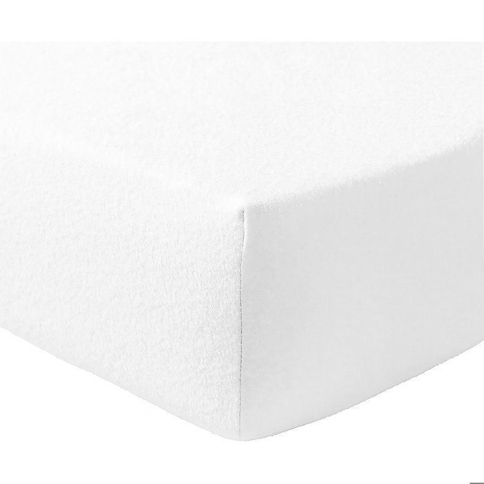 Drap housse 140x190 cm bonnet 30cm 100% flanelle de coton 160 gr blanc Drap housse 140x190 cm bonnet 30cm 100% flanelle de coton 160 gr blanc