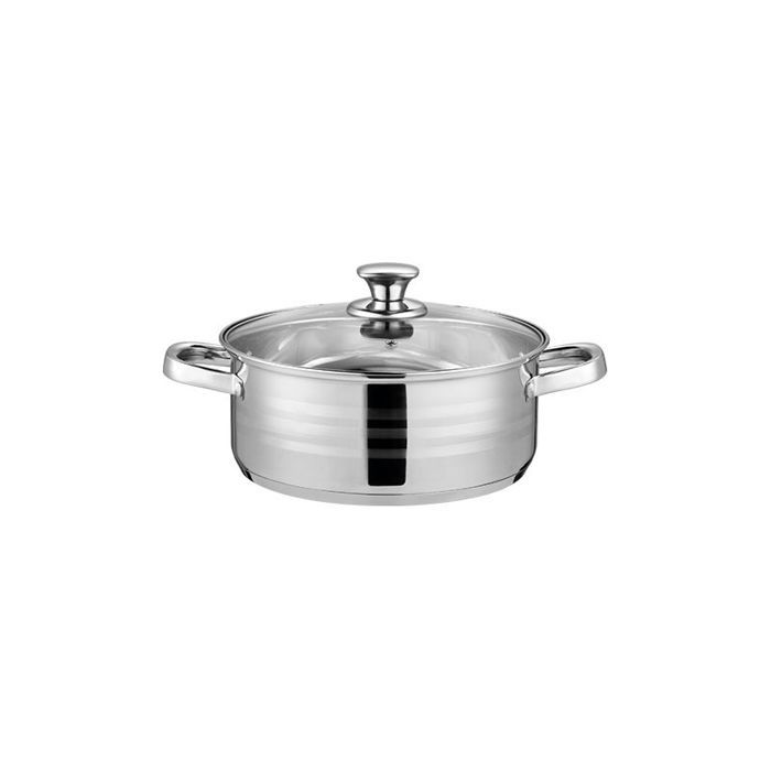 Faitout 24x10cm avec couvercle tous feux dont induction Montreux Collection Acier Swiss Haus SH-NC24LP