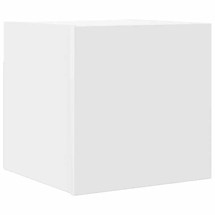 Armoire TV mural - vidaXL - bois dingénierie - blanc - 30 5x30x30 cm - Anti lhumidité - grand espace - Capacité 60 kg ngj90m89519