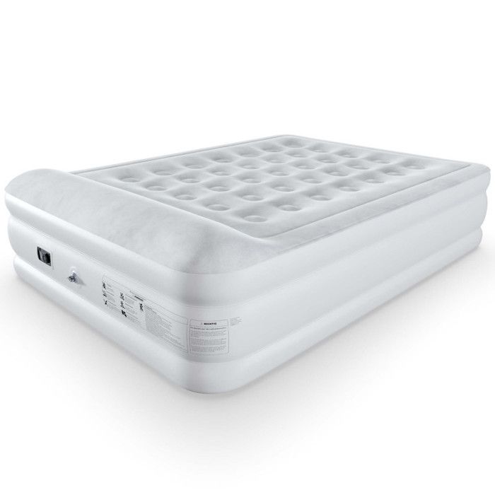 Matelas gonflable Blanc 203x152x46cm pneumatique 2 personnes Lit dappoint gonflable Matelas gonflable Blanc 203x152x46cm pneumatique 2 personnes Lit dappoint gonflable