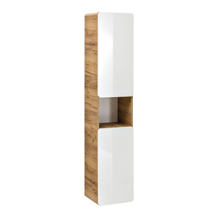 Colonne Murale de Salle de Bain ARVIDA SZK4 Étagère ouverte Chêne Blanc 35 x 35 x 170 cm Colonne Murale de Salle de Bain ARVIDA SZK4 Étagère ouverte Chêne Blanc 35 x 35 x 170 cm