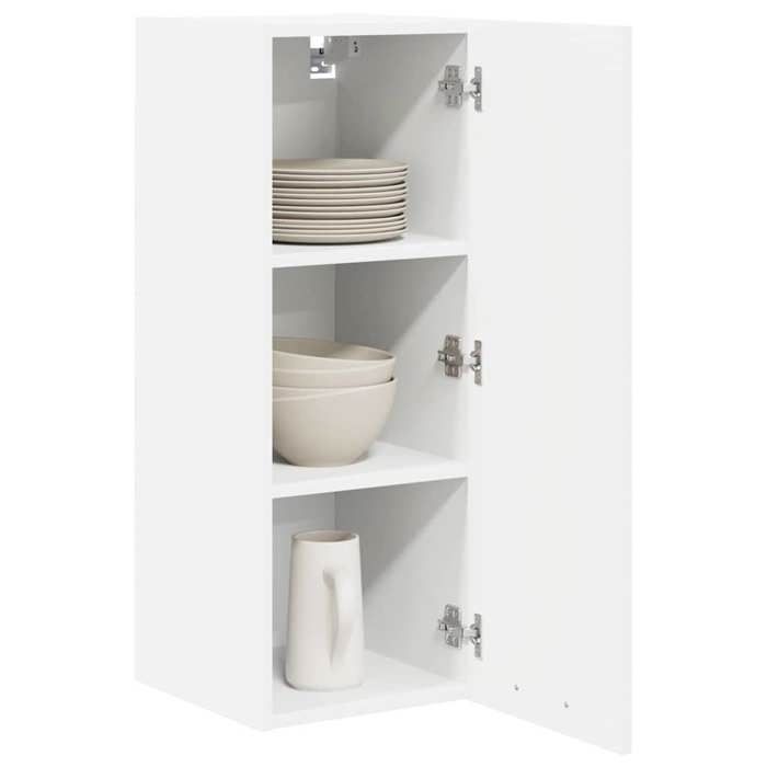 BEAU Meuble mural de cuisine - Armoire suspendue - Armoire haute - Blanc - 30x31x80 cm - Bois dingénierie[95609]