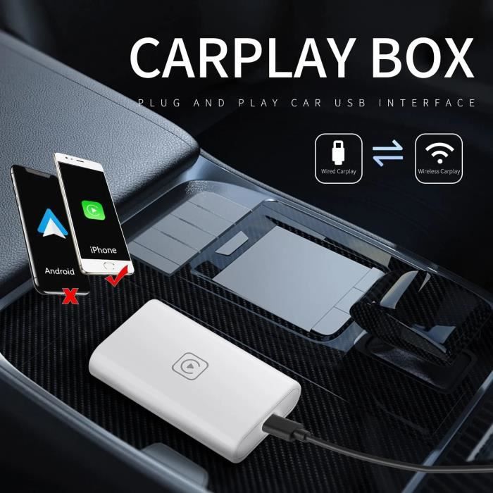 Blanc pour carplay - Adaptateur Carplay filaire à sans fil, Mazda