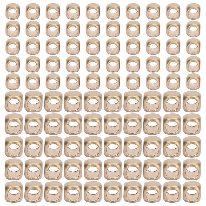 NBEADS 100 Pcs Perles En Acier Inoxydable 304, 6x3mm Perles Entretoises Rondes Perles D'Espacement en Vrac Perle en Métal pour Bracelet Collier Fabrication de Bijoux, Trou: 2mm