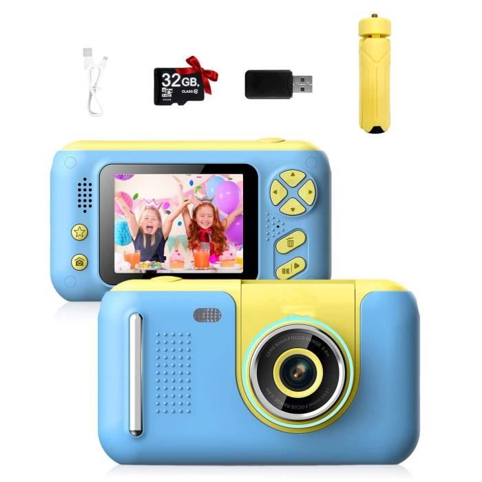 Appareil Photo Enfant, 1080p HD Kidizoom Appareil Photo Selfie avec Support, Lecteur De Carte