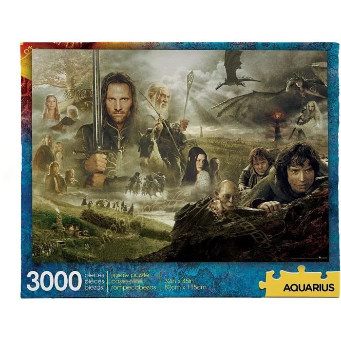 Puzzle 3000 pièces Le Seigneur des Anneaux Collage - Aquarius - Cinéma et publicité - Multicolore - Adulte