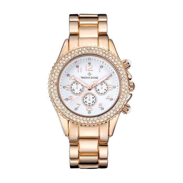 Timothy Stone montre femme avec cristaux Swarovski AMBER Or rose