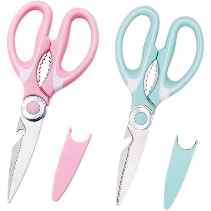 Vutyvve Ciseaux de Cuisine Polyvalents - Set de 3 avec Lames en Acier Inoxydable pour Viande, Volaille et Fruits de Mer, Noir