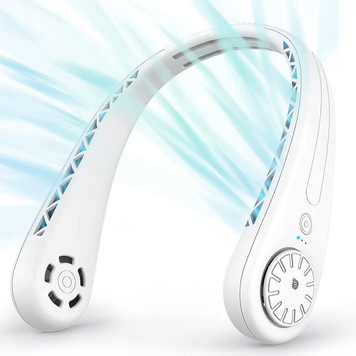 Ventilateur de Cou USB Ventilateur Cou Silencieux Mini Ventilateur Portable Personnel Mains Libres Sans Pale Rechargeable R[15]
