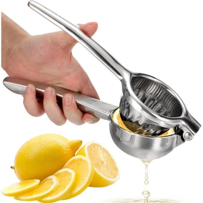  Presse agrumes Presse citron manuel incassable acier inoxydable 18/10 (sans bisph&eacute;nol A)Presse-agrumes manuel Acier inox 