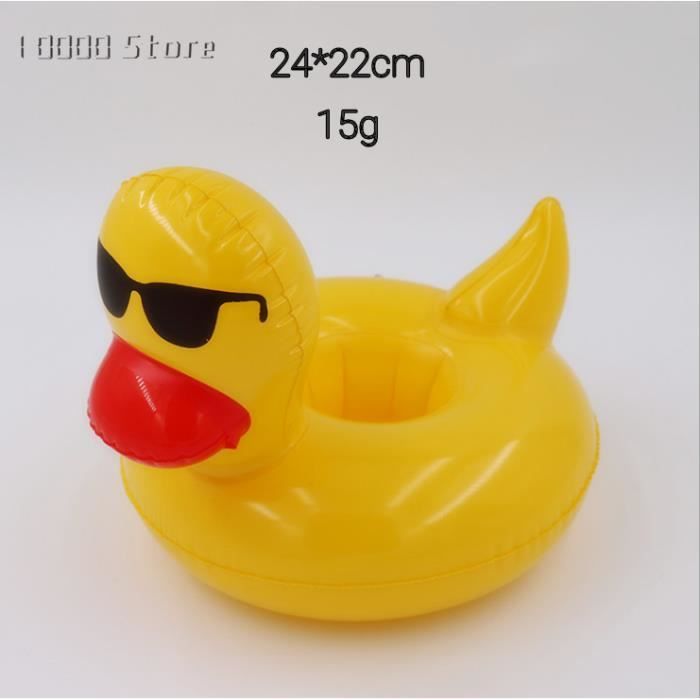 Bouée Piscine Gonflable Avec Porte-gobelet - Anneau Flotteur Support 150 Kg, Design Muscle, PVC Durable - 7