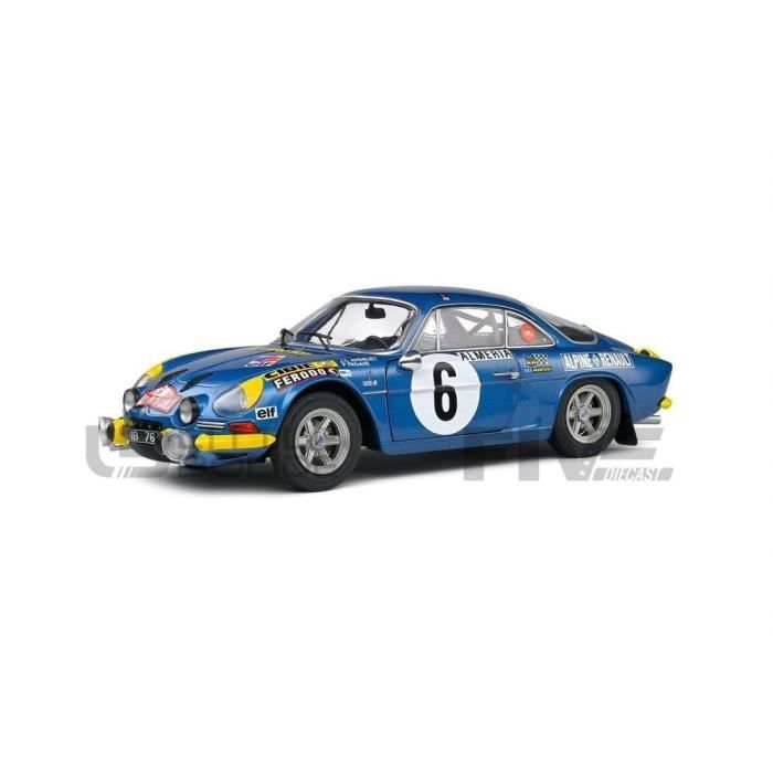 Voiture Miniature de Collection - SOLIDO 1/18 - ALPINE A110 1600S - Rallye Monte Carlo 1972 - Blue / Yellow - 1804207