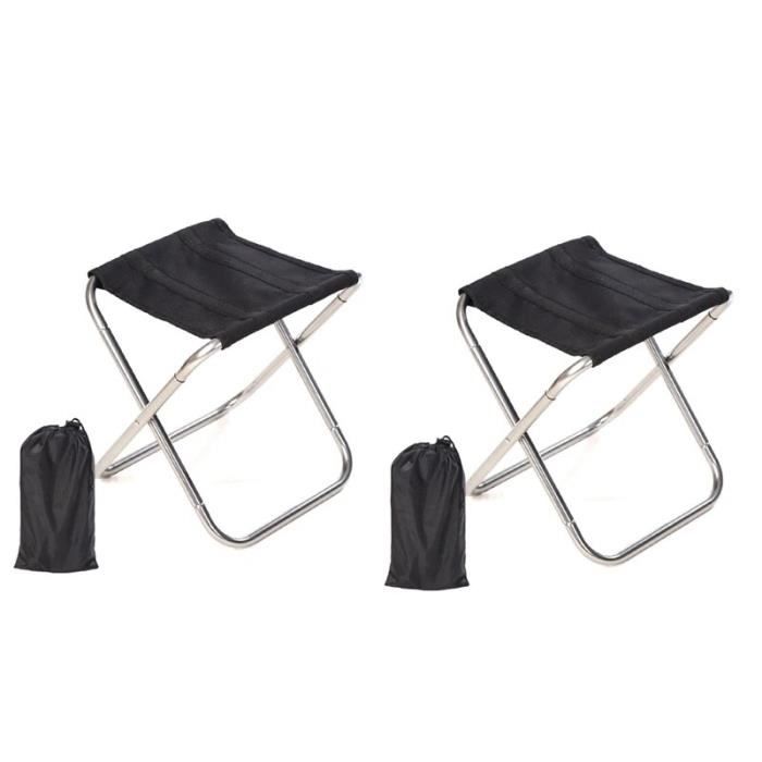 Tabouret Pliant Portable – Chaise De Camping, Pêche, Plage, Léger (700g), Support 90 Kg, Sac Inclus - 5