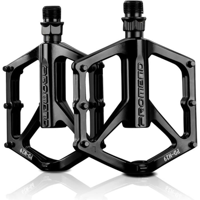 Helaryfreemear Lot 2 Pédales Alu 6061 Antidérapantes Pour BMX/VTT – 100x27 Mm, 58g