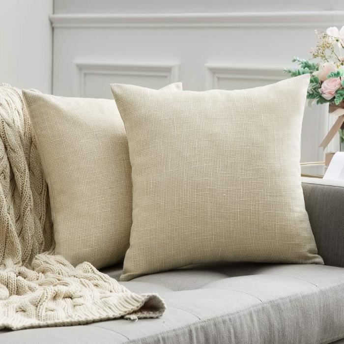 Housse De Coussin Sierra Naturel Et Terracotta - Madura
