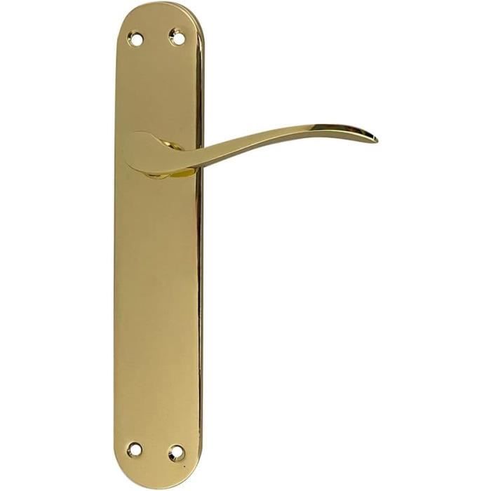 Poignée de Porte Serrure pour Levier de Porte, 1 pièce, Blanc, Serrure
