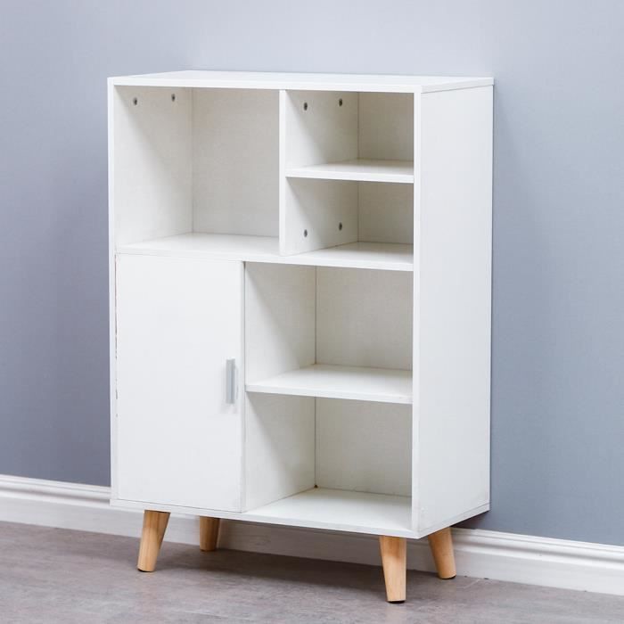 Meubles De Rangement Blanc Meubles Scandinave En Bois Bibliotheque Etagere Rangement Pour Salon Bureau Chambre Achat Vente Bibliotheque Meubles De Rangement Blanc Cdiscount