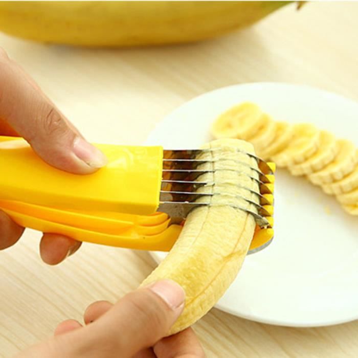 Banane Trancheuse Hachoir Coupe A Fruit Concombre Eplucheur A Legumes Salade Maison Outil En Acier Inoxydable Gadget Banane Achat Vente Mandoline De Cuisine Banane Trancheuse Hachoir Cdiscount