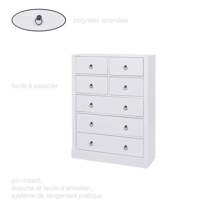 Grande Commode 7 Tiroirs Commode En Pin Massif Commode Chambre