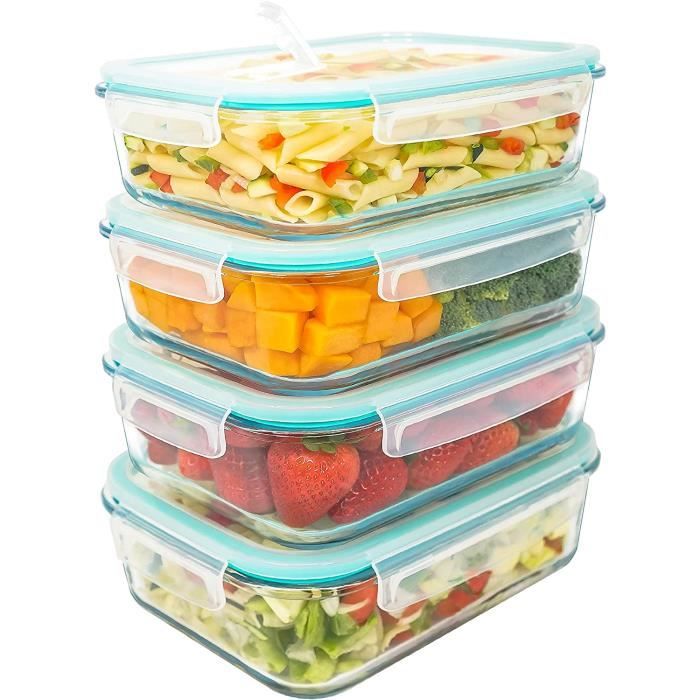 Boîtes Repas Verre Igluu - Lot De 5 - 840ml Hermétiques Micro-ondes Four