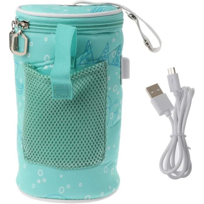 Funmo Chauffe-Biberon Portable USB - Chauffe-Lait Nomade Pour Bébé, 3 Températures, Compatible Voyage Voiture Maison