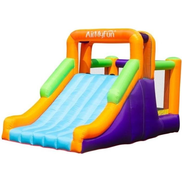 Chateau Gonflable Toboggy Avec Toboggan Xxl Et Mur D Escalade Surface 435x0x2 Cm Souffleur Et Sac De Rangement Inclus Cdiscount Jeux Jouets