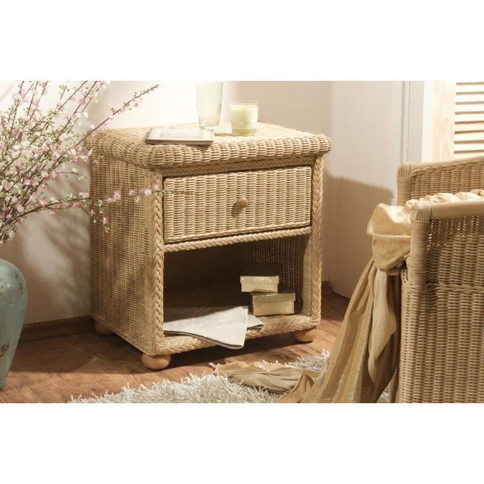 Table De Chevet Calamus En Rotin Tresse Miel Massivum Achat