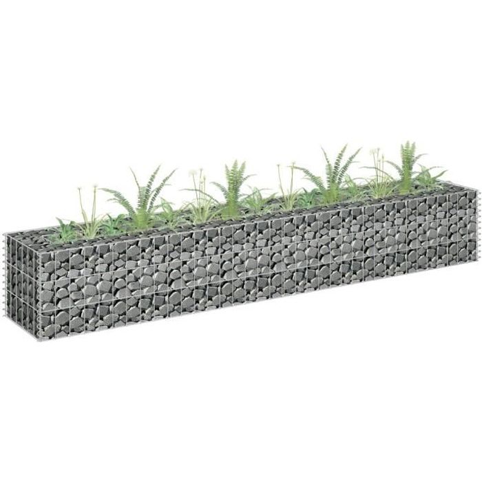 Jardinière à Gabion Acier Galvanisé 360x50x100 Cm
