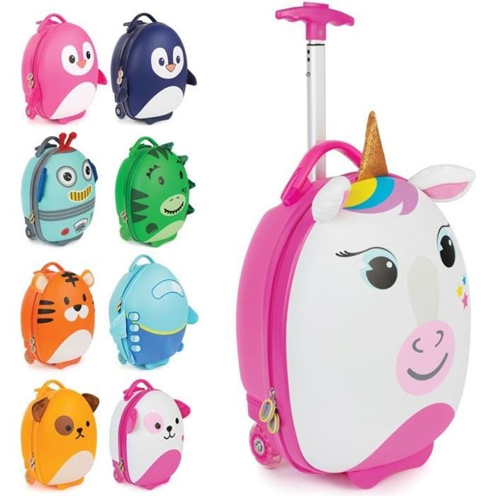 Valise de Voyage Boppi Tiny Trekker - Licorne - 17 litres - Bagage à Main à roulettes légère